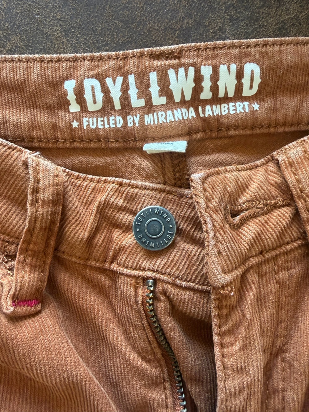 Idyllwind Rust Orange Corduroy Flare Pants - Picture 5 of 12